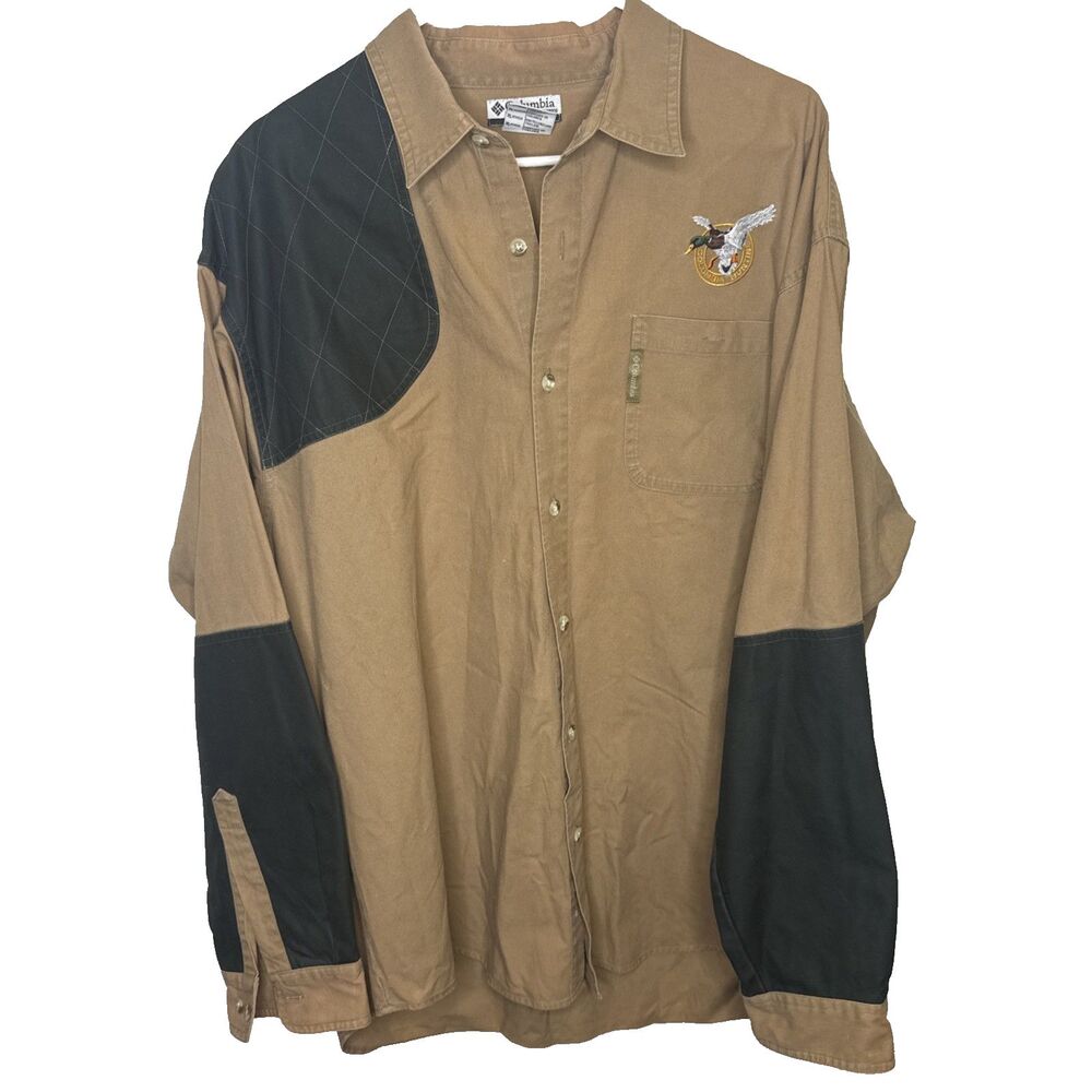 Columbia Briarshun Mens XL Outdoor Shooting Hunting Shirt Long Sleeve Button Dow